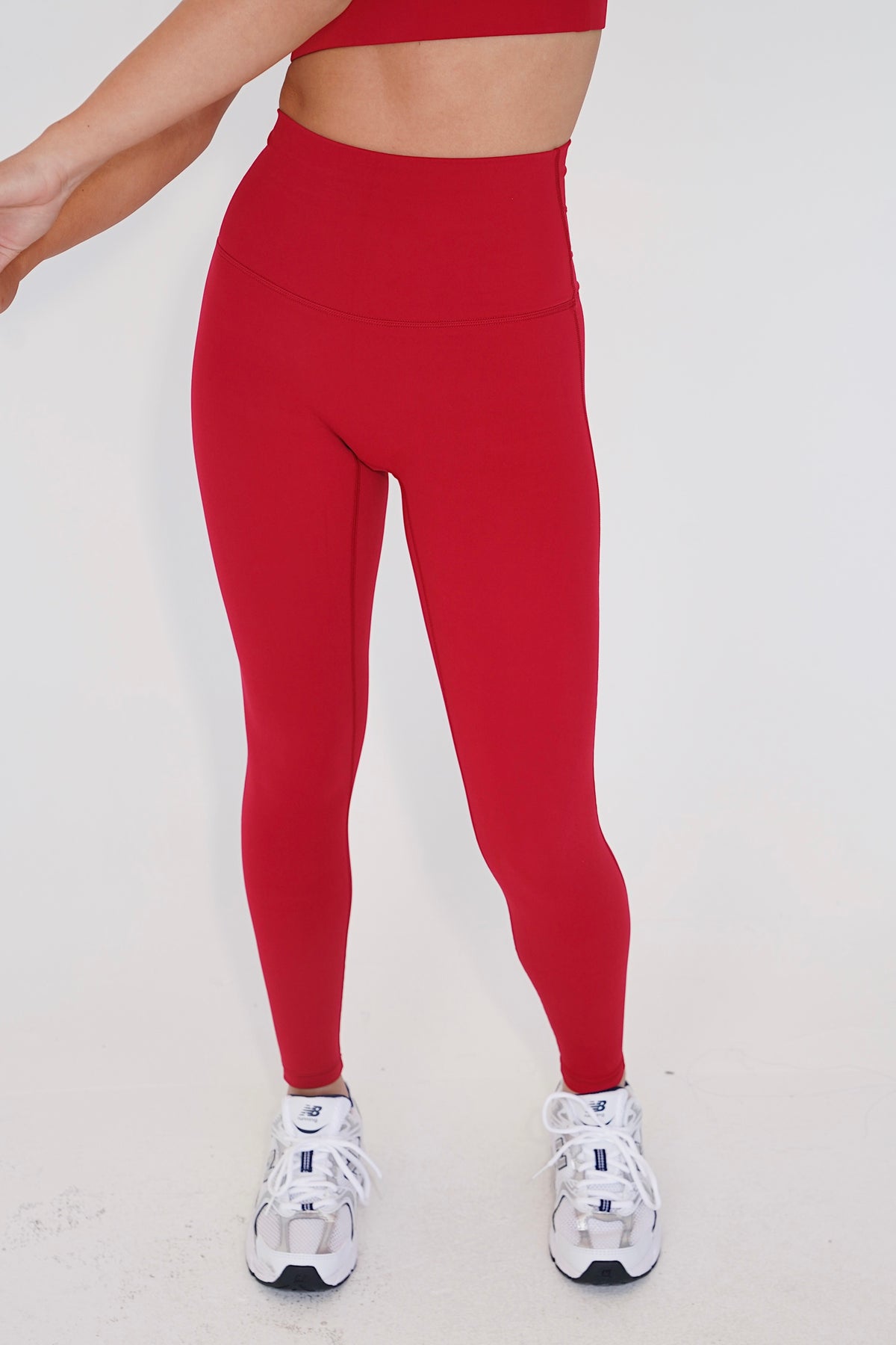 I am Beautifully Radiant Quick Dry Red Yoga Legging 2