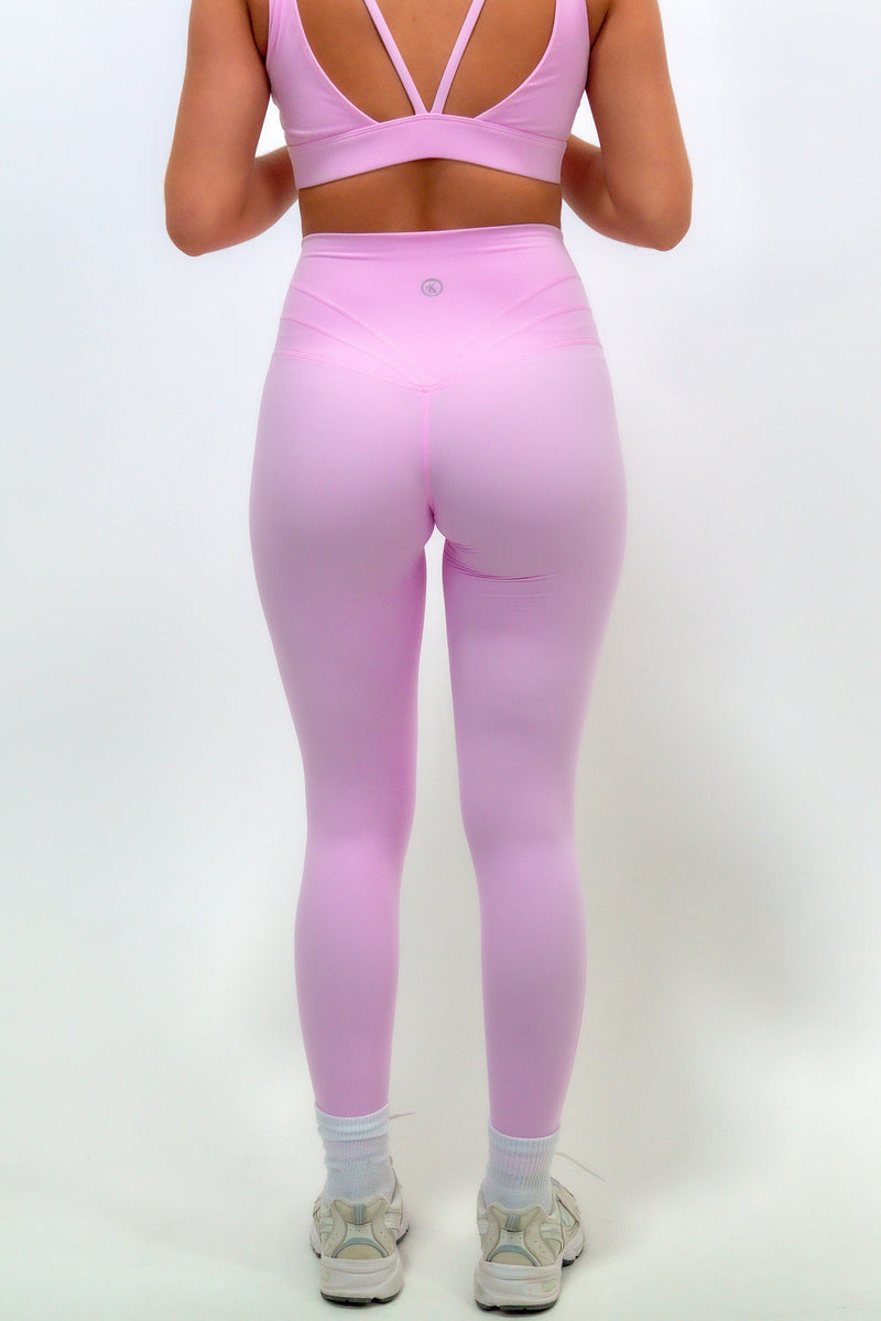 I Am Beautifully Radiant Quick-Dry Butter Pink Yoga Legging alt