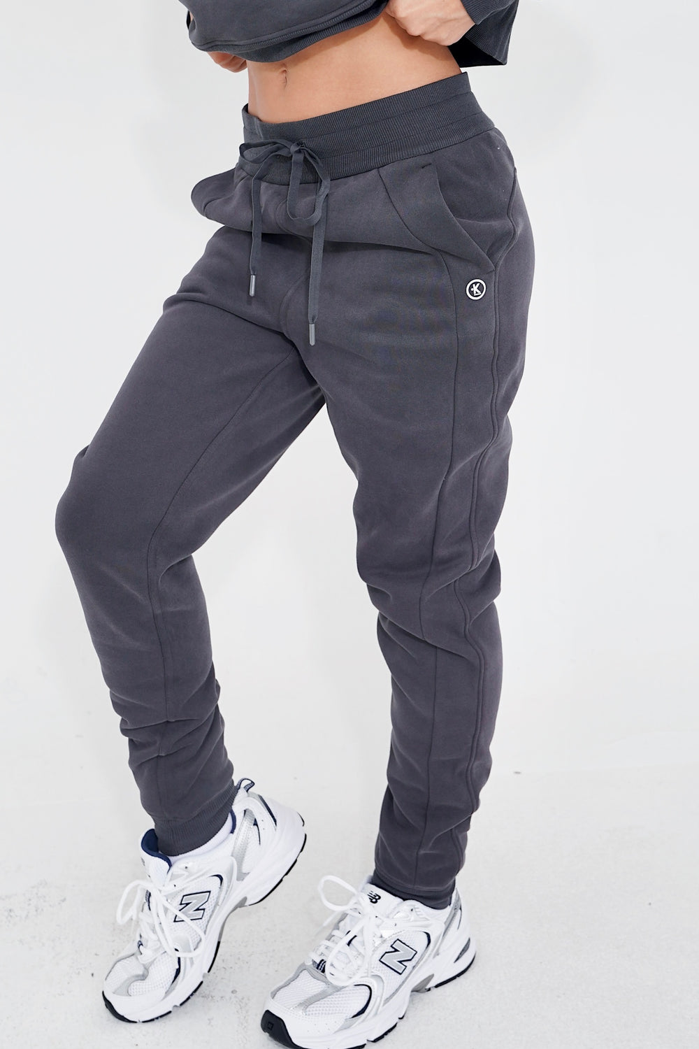 I Make Good Decisions Drawstring Warm Plush Graphite Ash Jogger Sweatpants 1