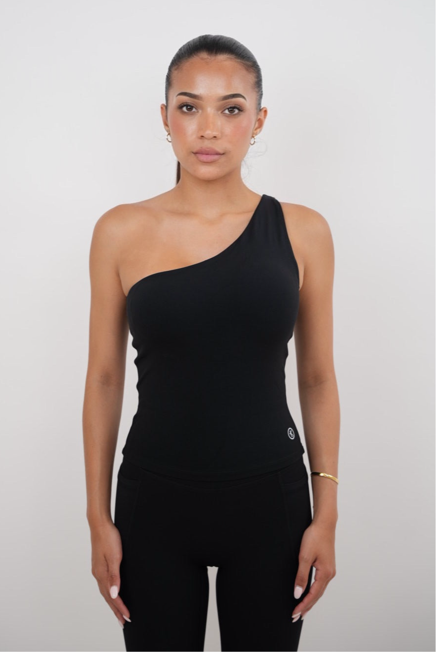 I Am Wealthy Black One Shoulder Top 6