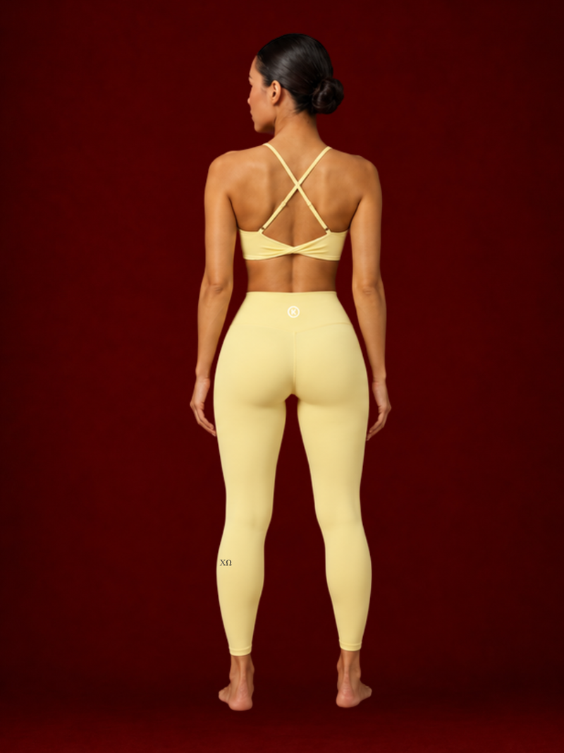 * ADD ON * (CHI OMEGA) I am Charged and Chosen Leggings in Limoncello alt