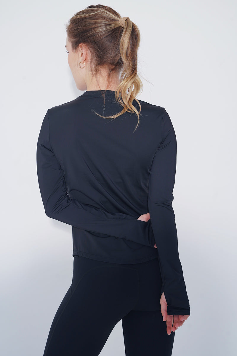 I Embrace Change Lightweight Black Long Sleeve Shirt alt