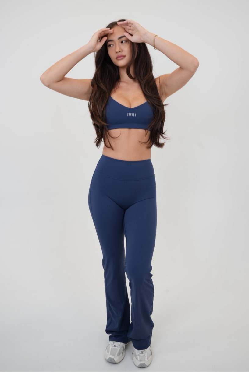 I Live in Luxury Navy Blue Sports Bra 2