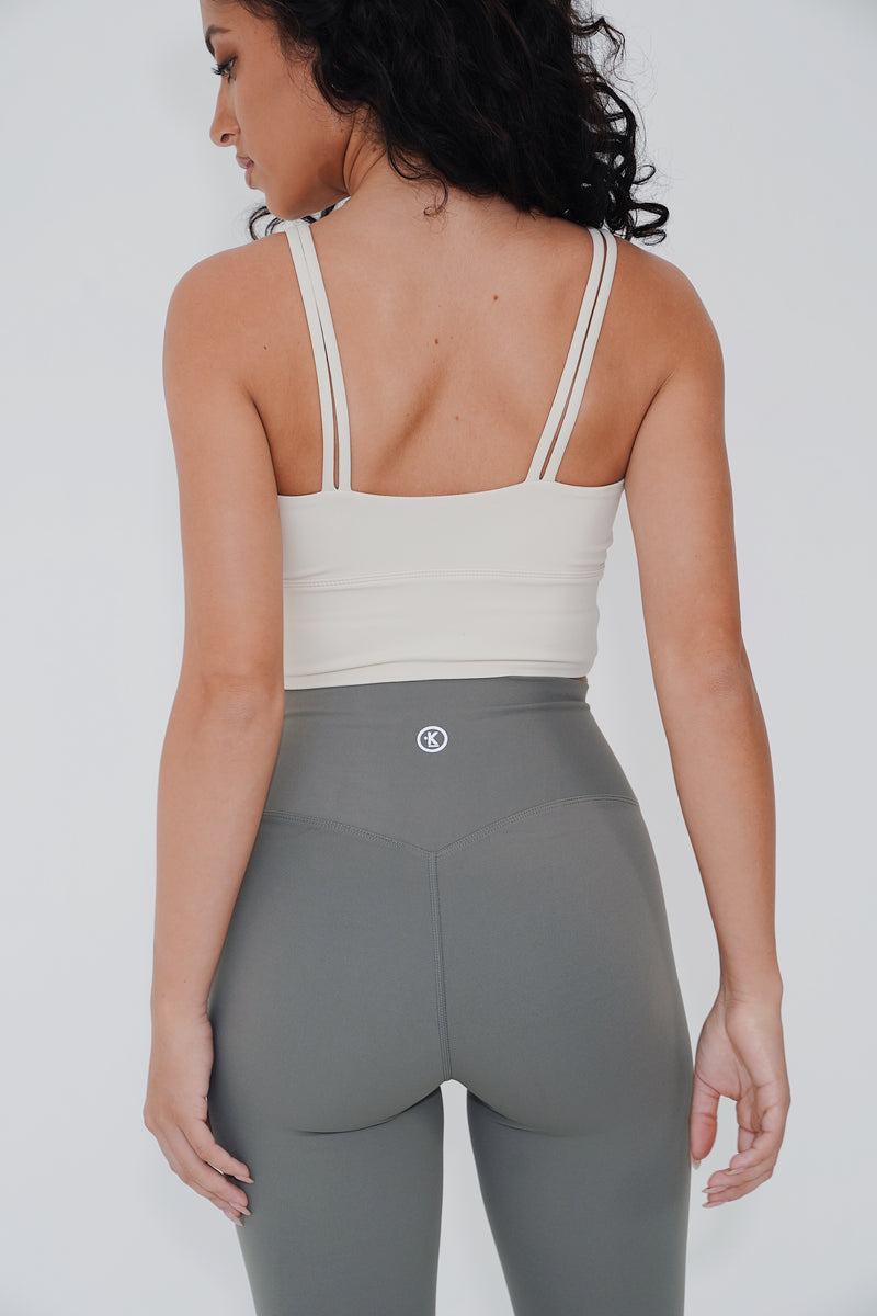 I Am Confident White Cropped Tank alt