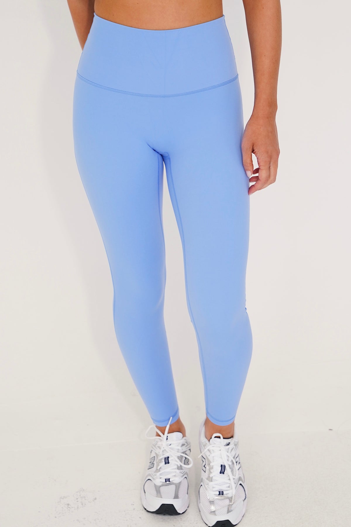 I am Beautifully Radiant Quick Dry Light Blue Yoga Legging 4