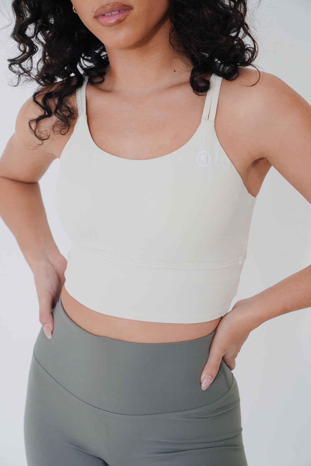 I Am Confident White Cropped Tank 6