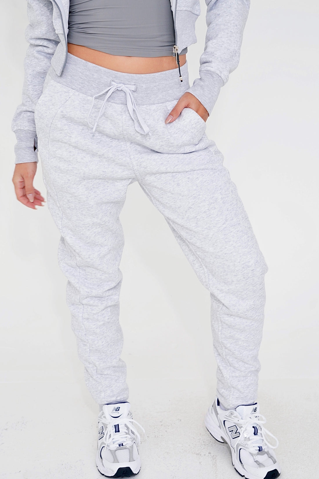 I Make Good Decisions Drawstring Warm Plush Gray Jogger Sweatpants