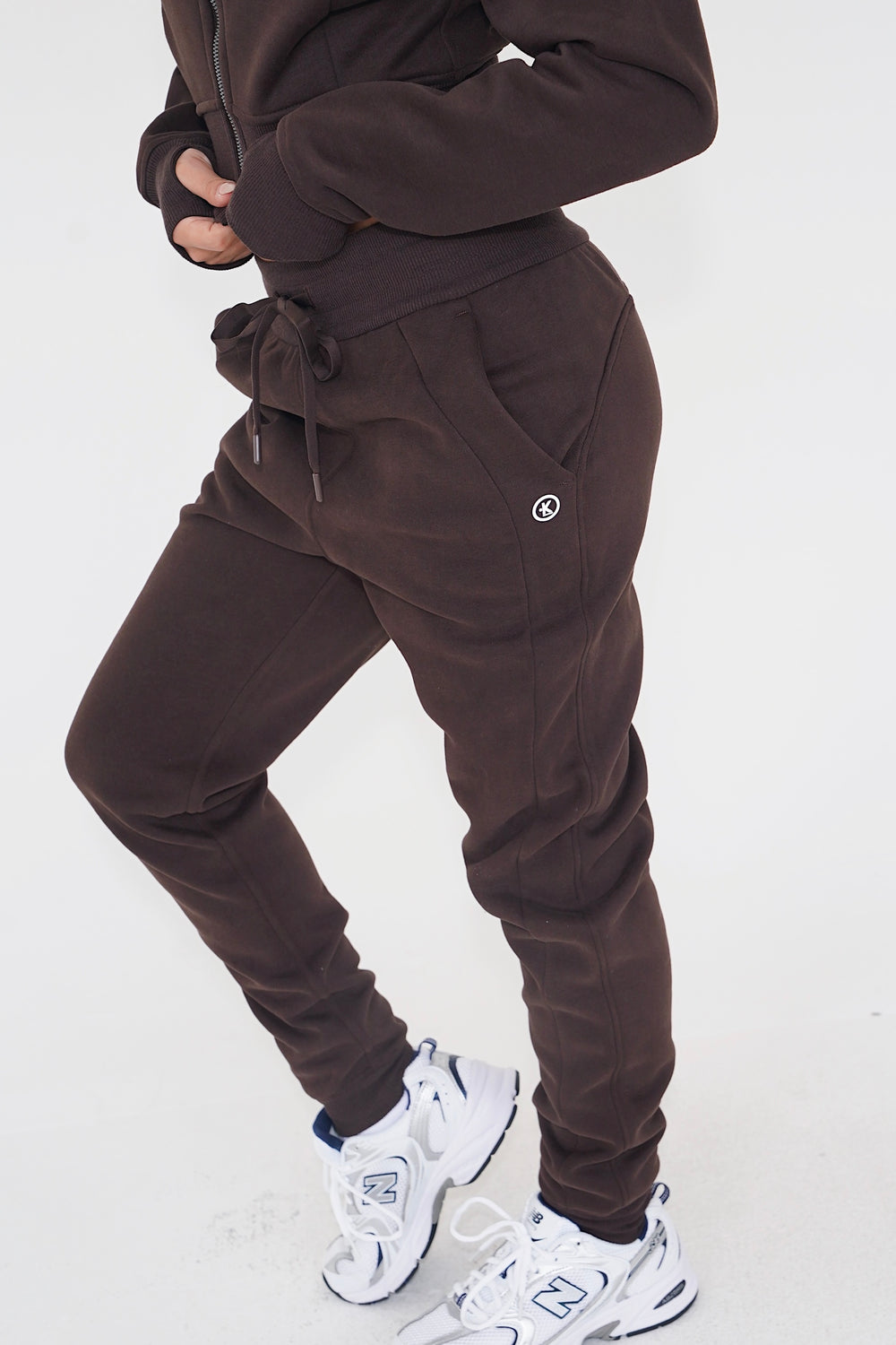 I Make Good Decisions Drawstring Warm Plush Espresso Brown Jogger Sweatpants 1
