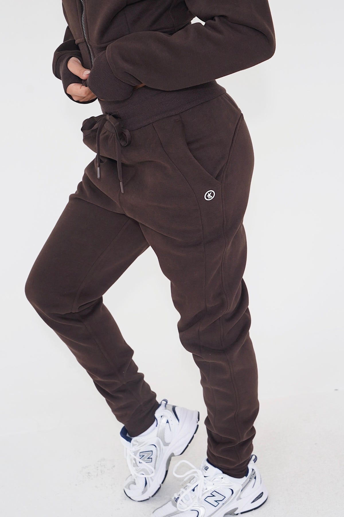 I Make Good Decisions Drawstring Warm Plush Espresso Brown Jogger Sweatpants 1