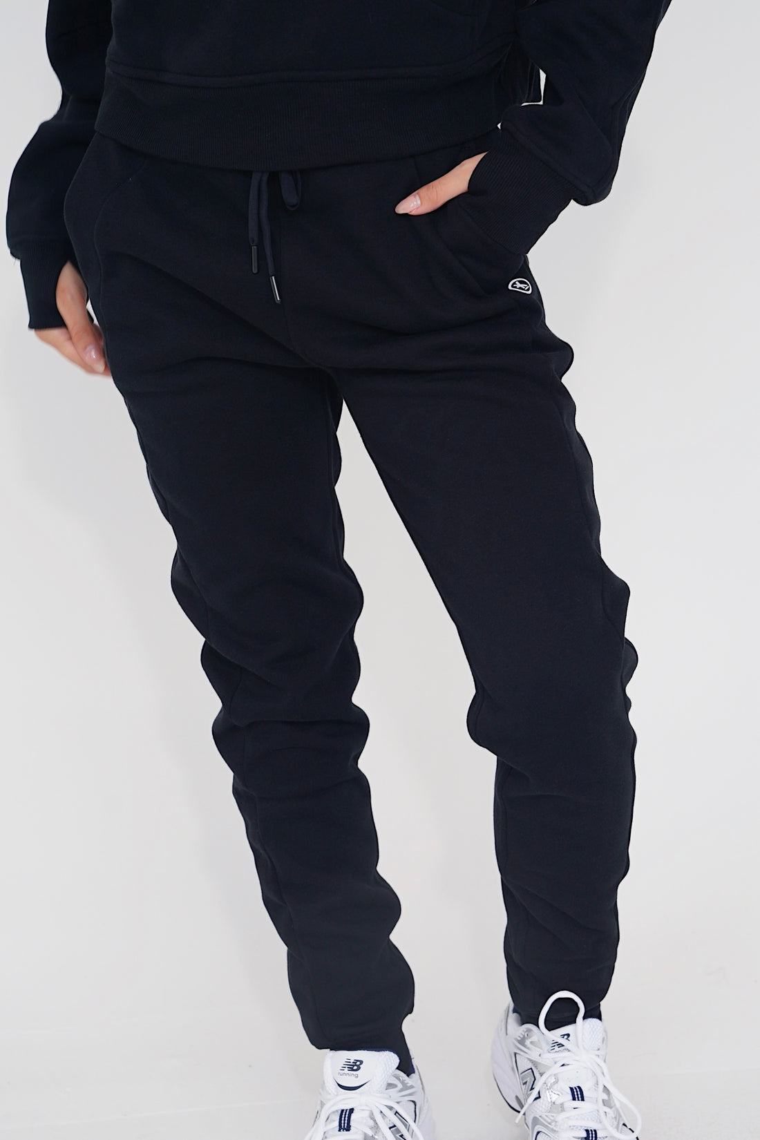 I Make Good Decisions Drawstring Warm Plush Black Jogger Sweatpants