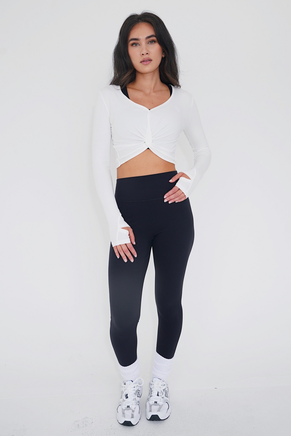 I Release Doubt Buttery Soft White Long Sleeve Crop Top 11