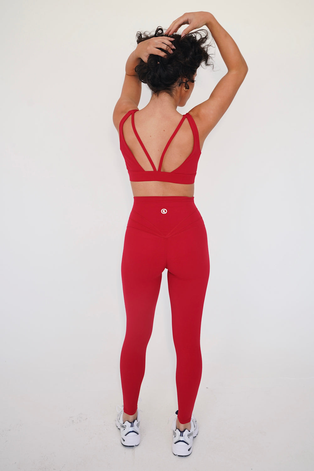 I am Beautifully Radiant Quick Dry Red Yoga Legging 3
