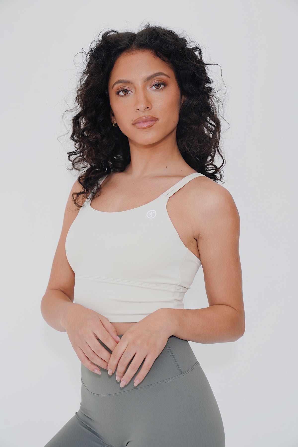 I Am Confident White Cropped Tank 5