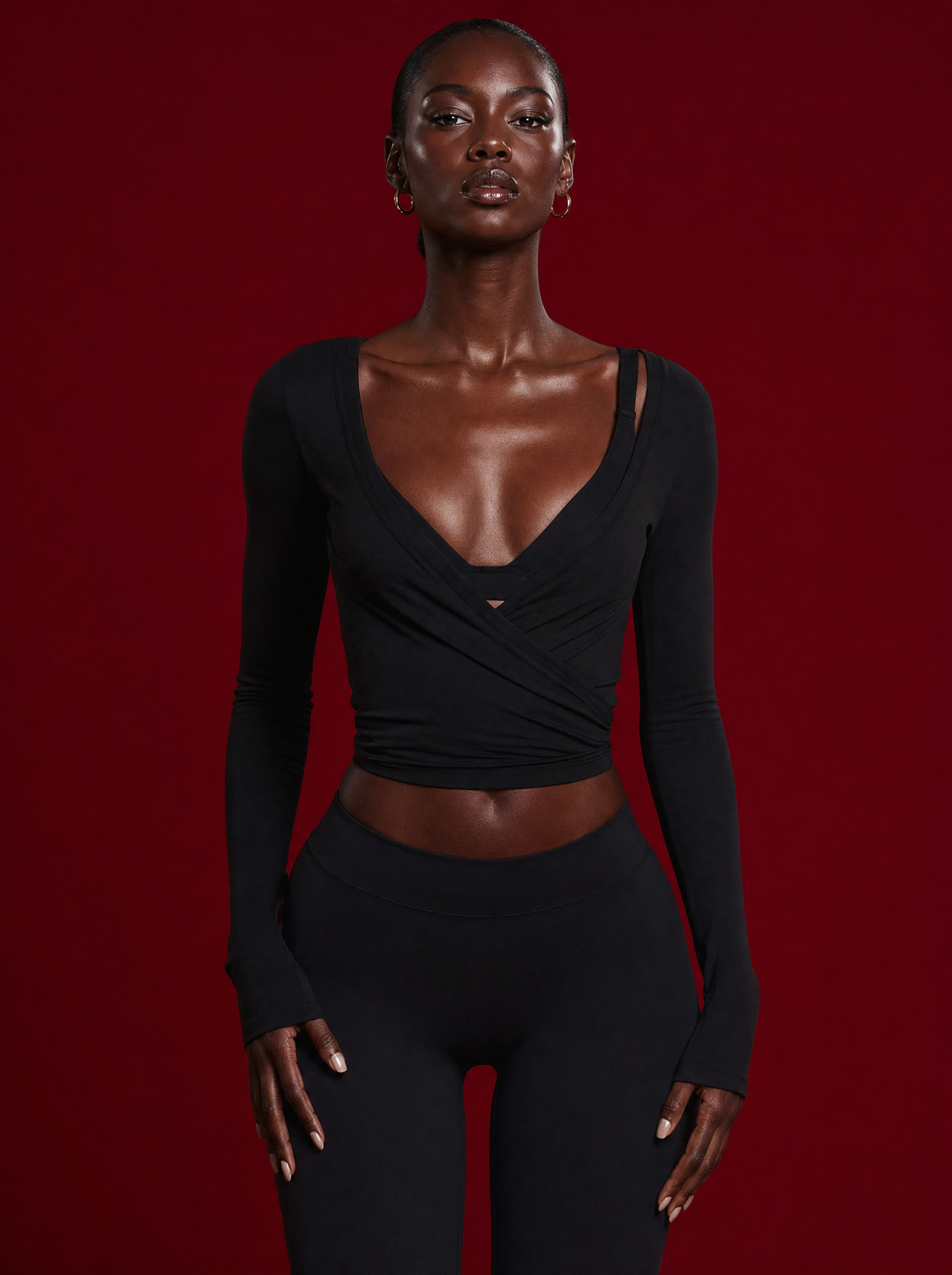 My Energy is Pure Noir Wrap Top 1