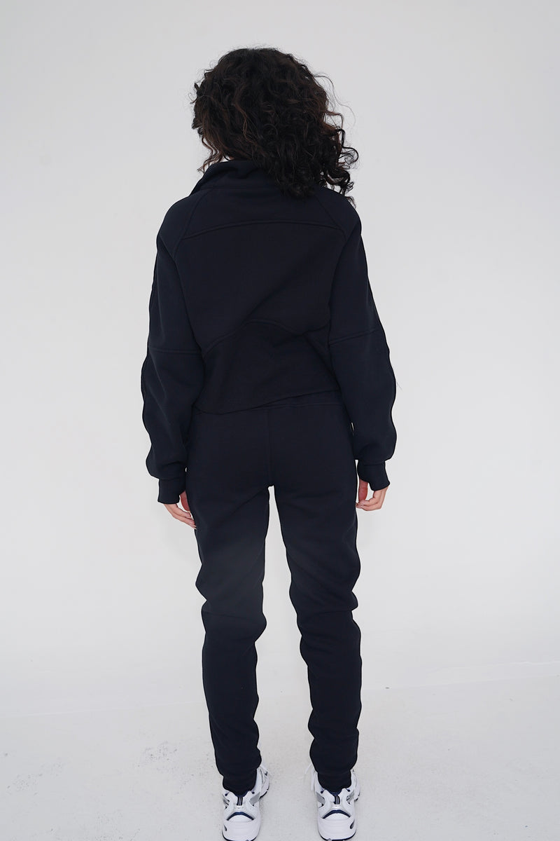 I Make Good Decisions Drawstring Warm Plush Black Jogger Sweatpants alt
