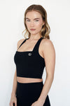 I Am Wonderful Halter Neck Black Bra