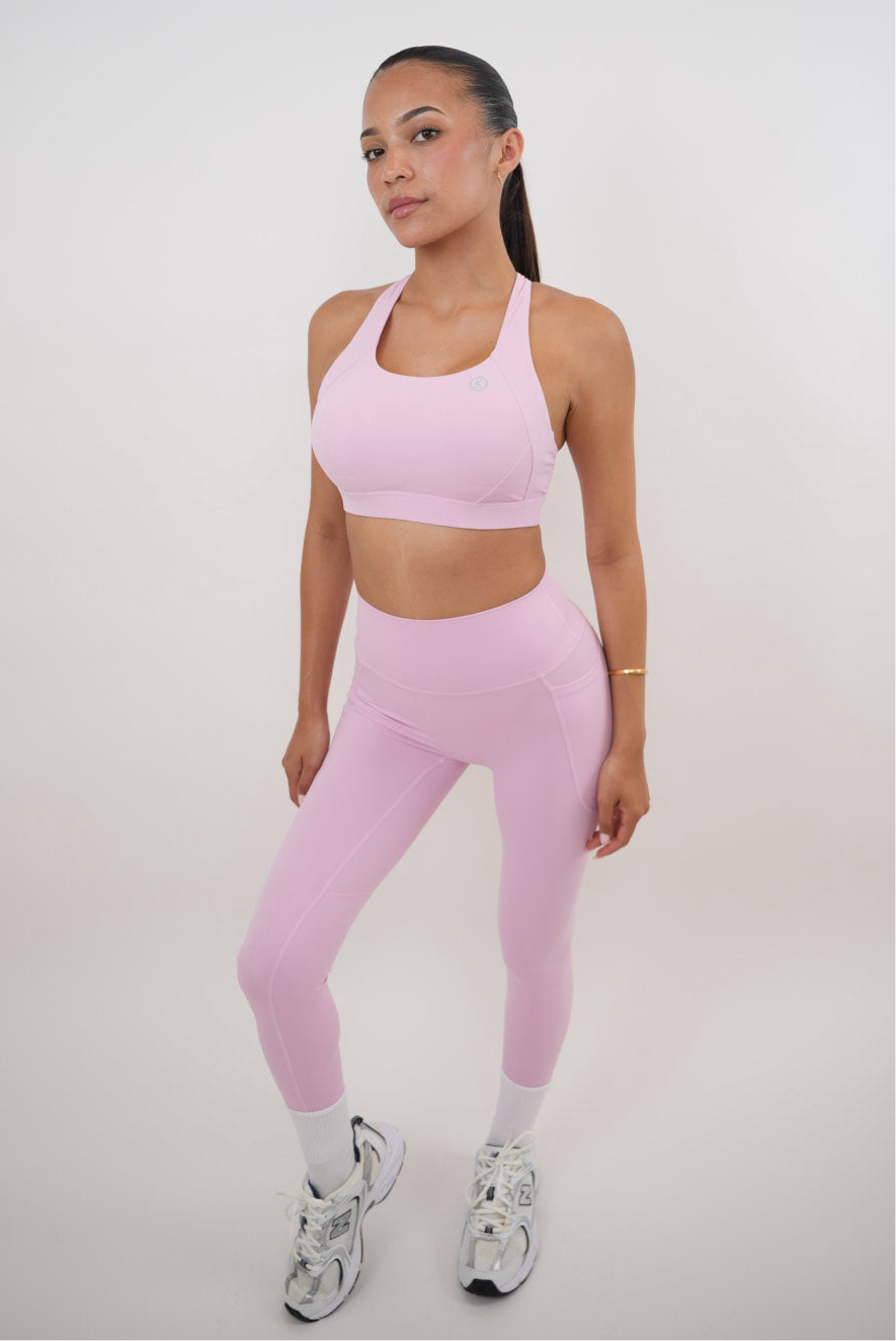 I Am Glowing Pink Blossom Quick Dry Butter Legging 1