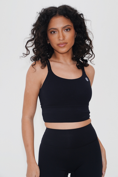 I Am Confident Black Cropped Tank