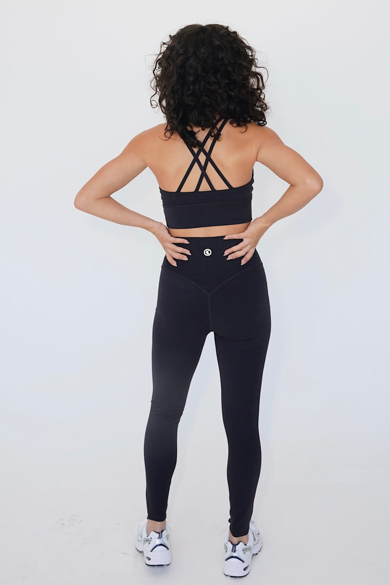 I Am Bold Comfortably Stylish Black Yoga Legging alt