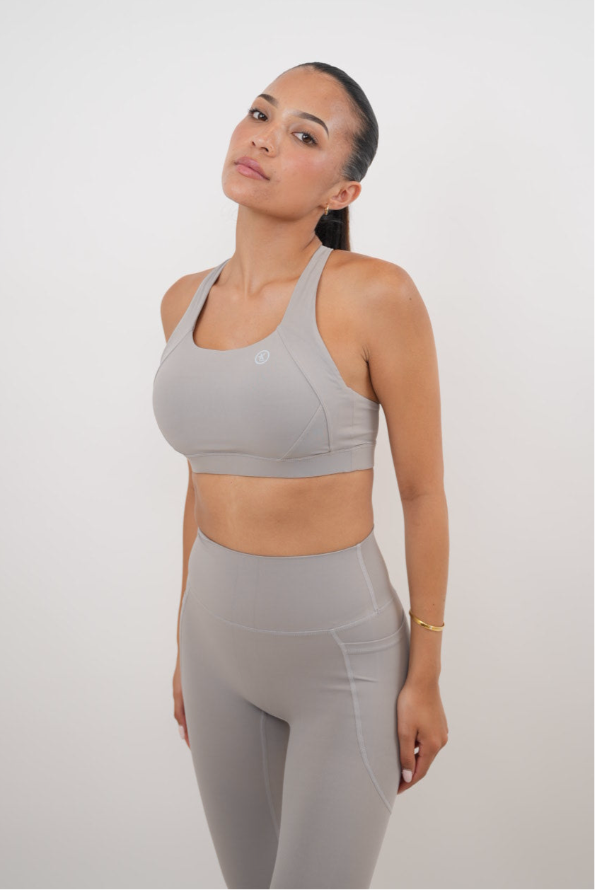 I Am Glowing Frosty Gray Quick Dry Butter Bra 4
