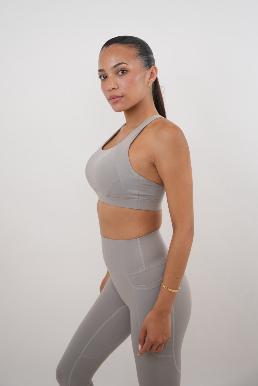 I Am Glowing Frosty Gray Quick Dry Butter Bra 3