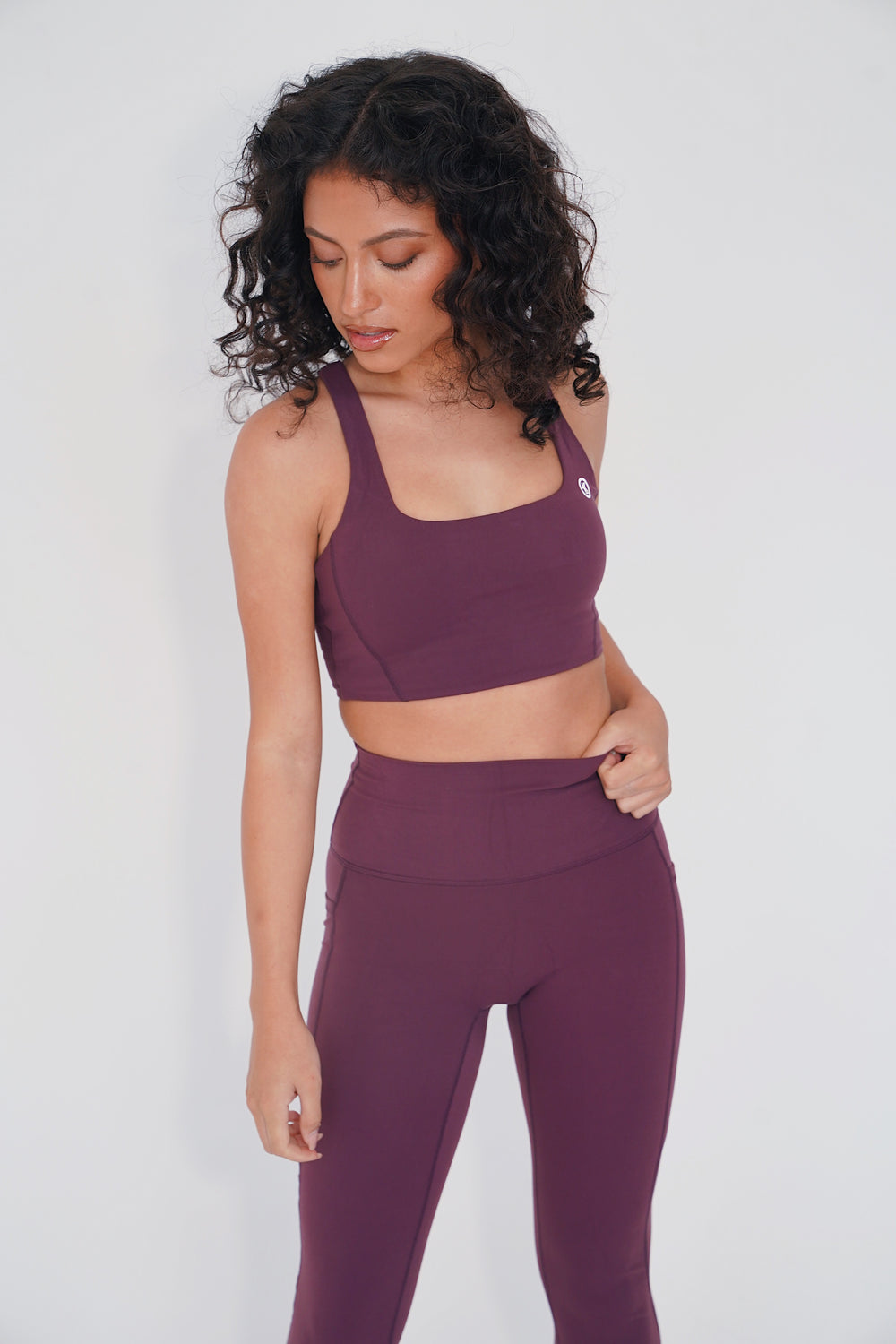 The More I Give, The More I Receive Elegant Plum Comfort Stretch Sports Bra 8