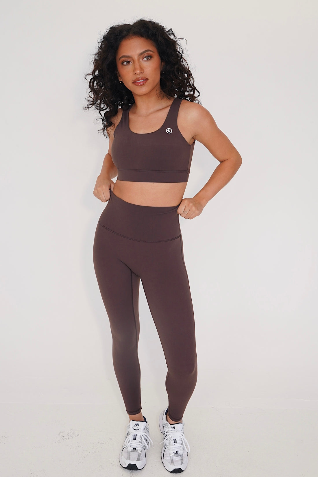 I am Beautifully Radiant Quick Dry Coffee Sports Bra