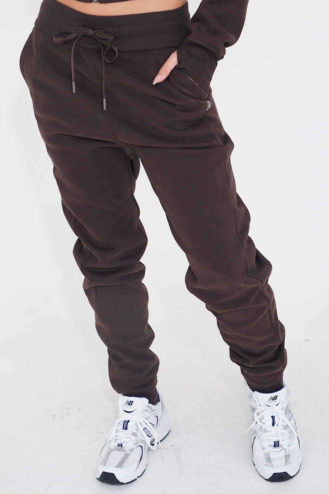 I Make Good Decisions Drawstring Warm Plush Espresso Brown Jogger Sweatpants