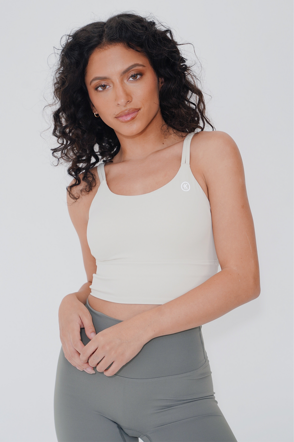 I Am Confident White Cropped Tank 1