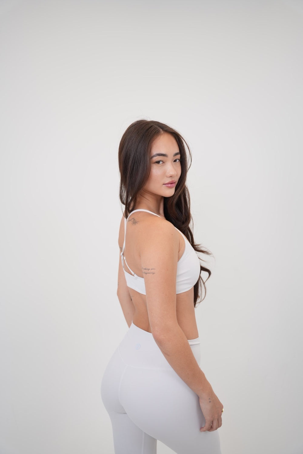 My Time Is Divine Lime White Cross-Back Butter Soft Bra 5