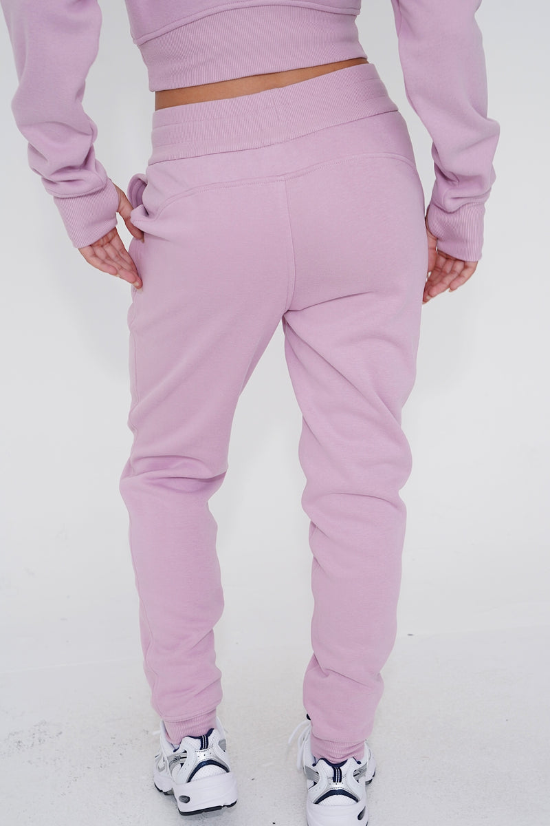 I Make Good Decisions Drawstring Warm Plush Pink Jogger Sweatpants alt