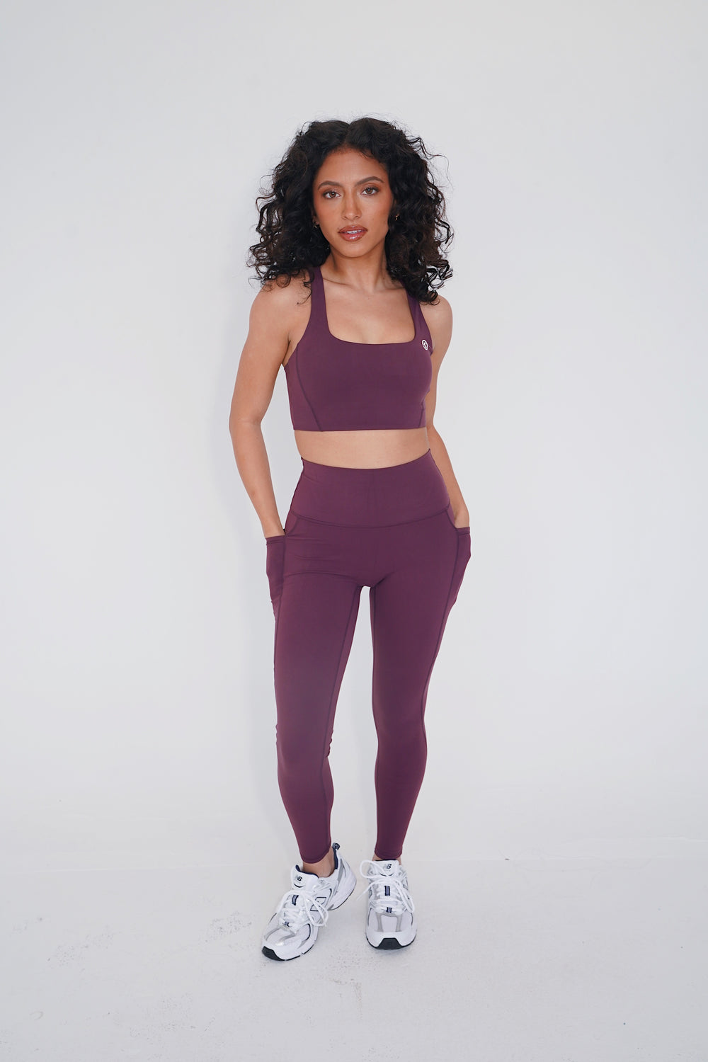 The More I Give, The More I Receive Elegant Plum Comfort Stretch Sports Bra 5