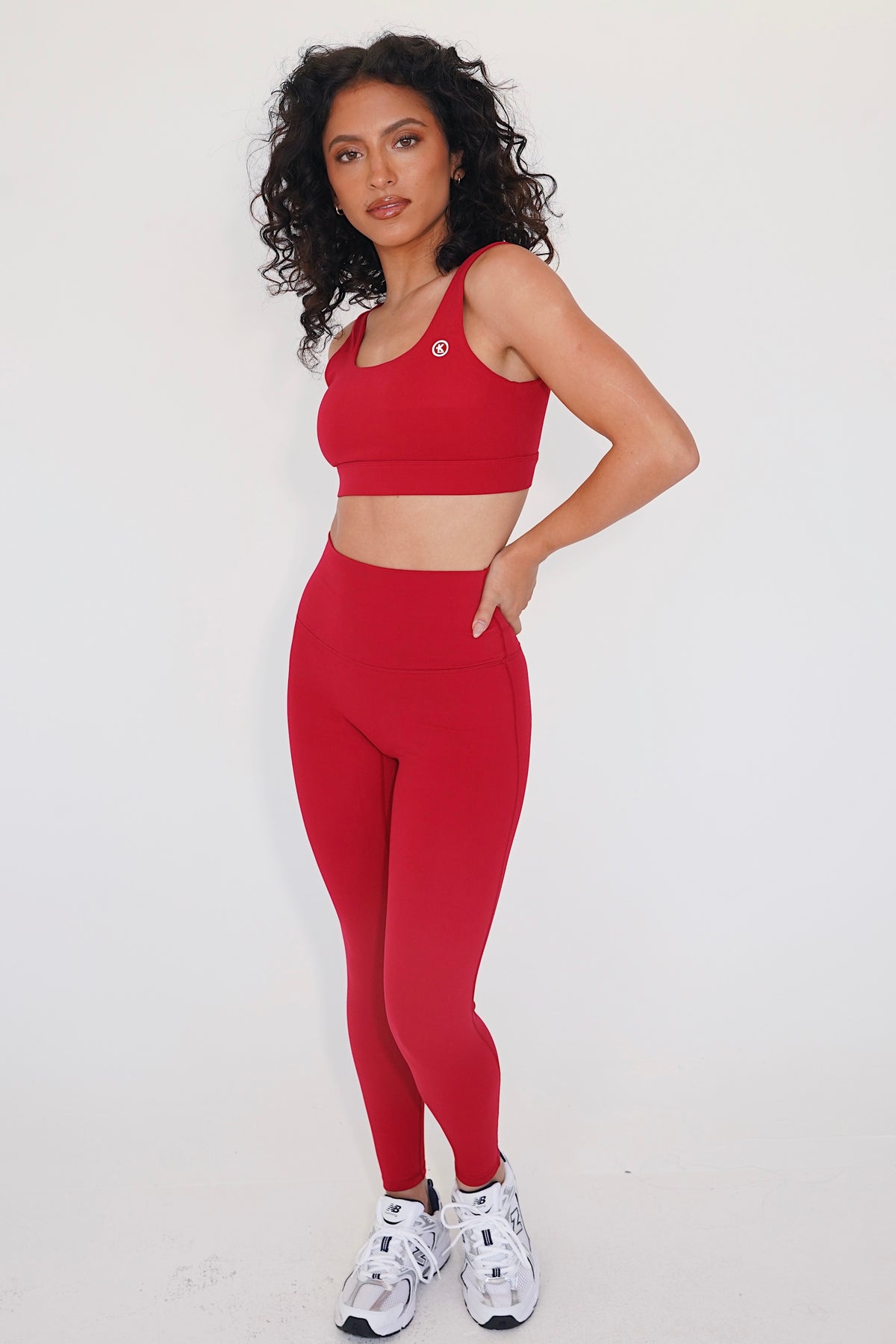 I am Beautifully Radiant Quick Dry Red Yoga Legging 6