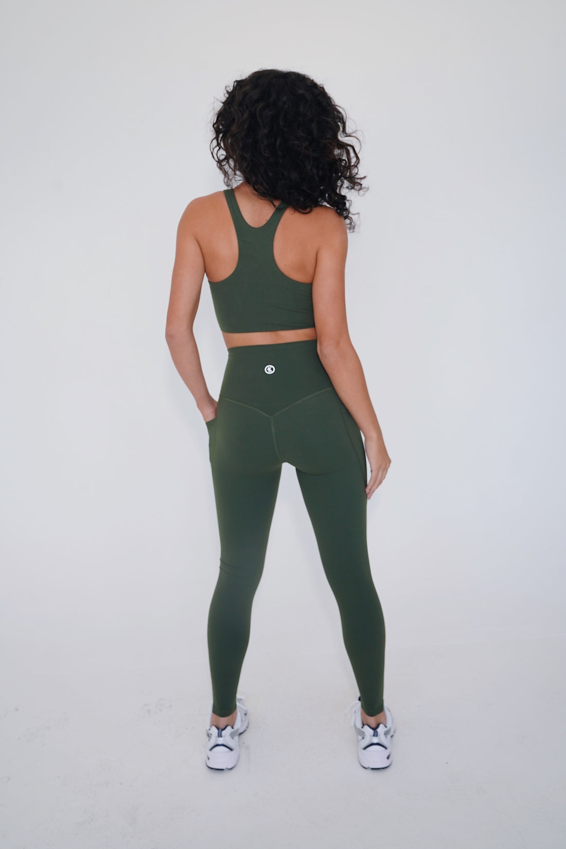 The More I Give, The More I Receive Earthy Olive Leggings