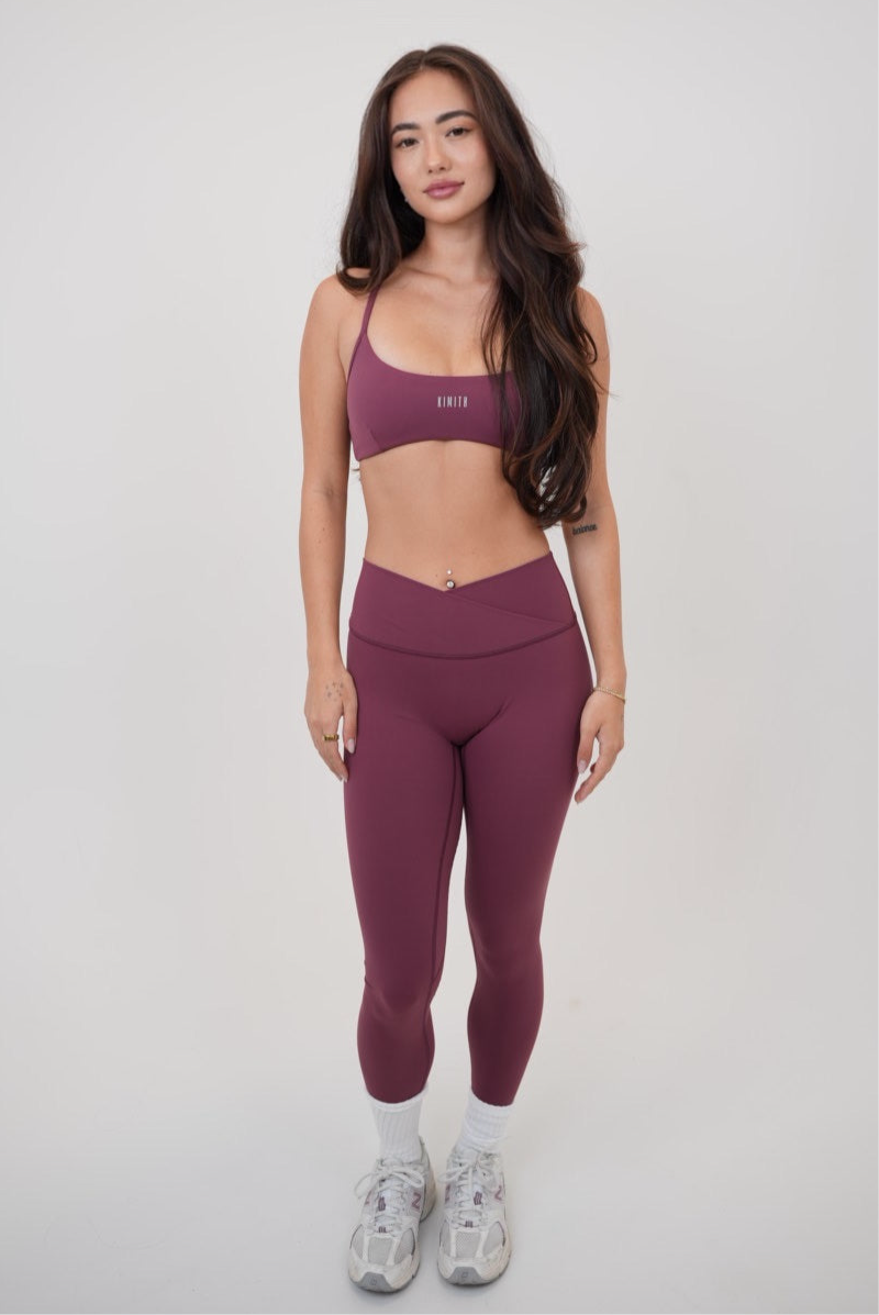 My Time Is Divine Plum Sculpt V-Waist Legging alt