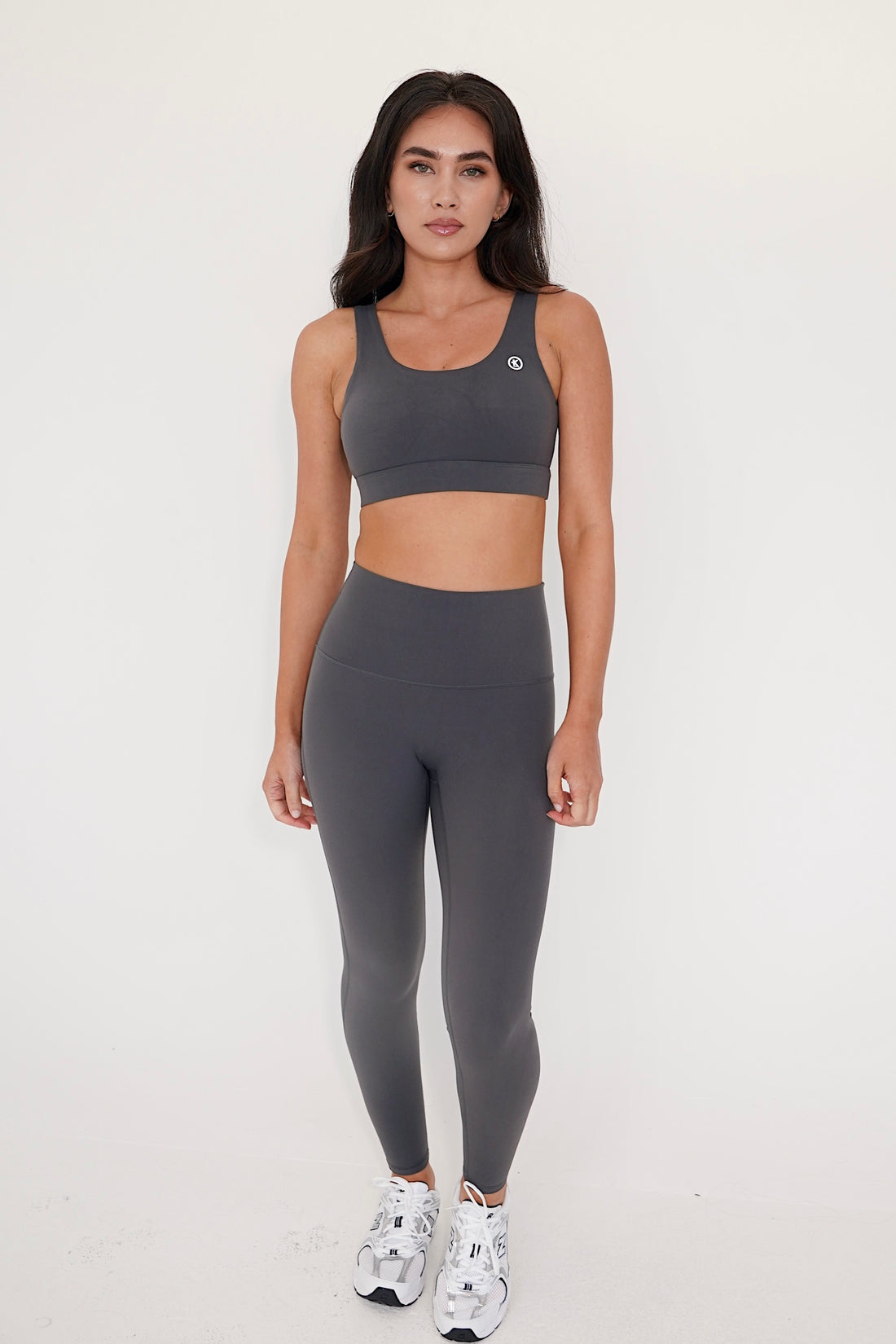 I am Beautifully Radiant Quick Dry Dark Gray Sports Bra