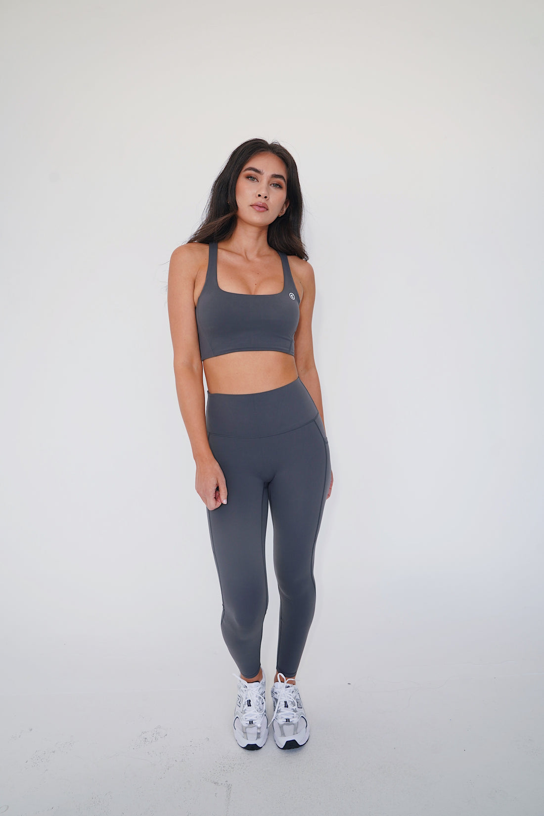 The More I Give, The More I Receive Calming Gray Comfort Stretch Sports Bra