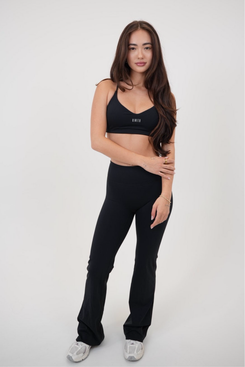 I Live in Luxury Black Flare Pant alt