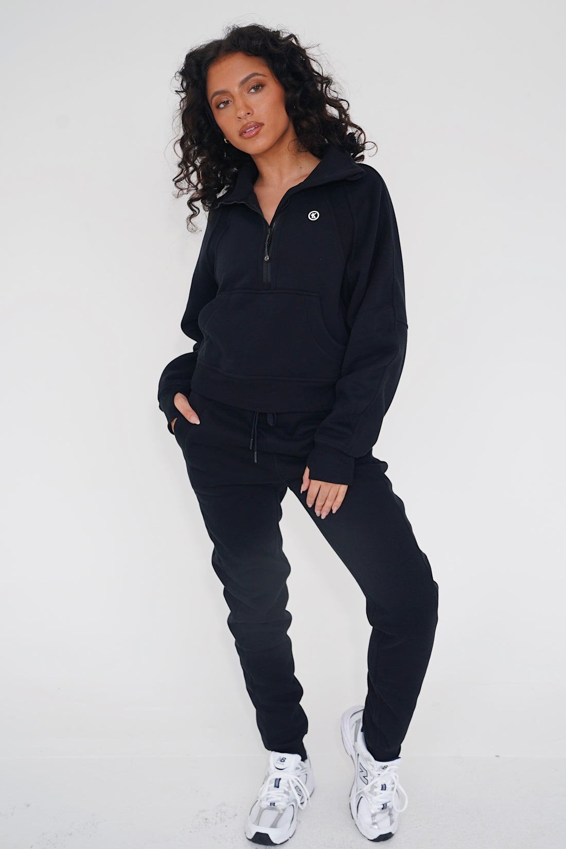 I Make Good Decisions Drawstring Warm Plush Black Jogger Sweatpants