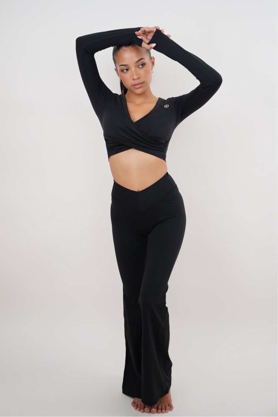I Am Present Black Stretch Flare Legging 1