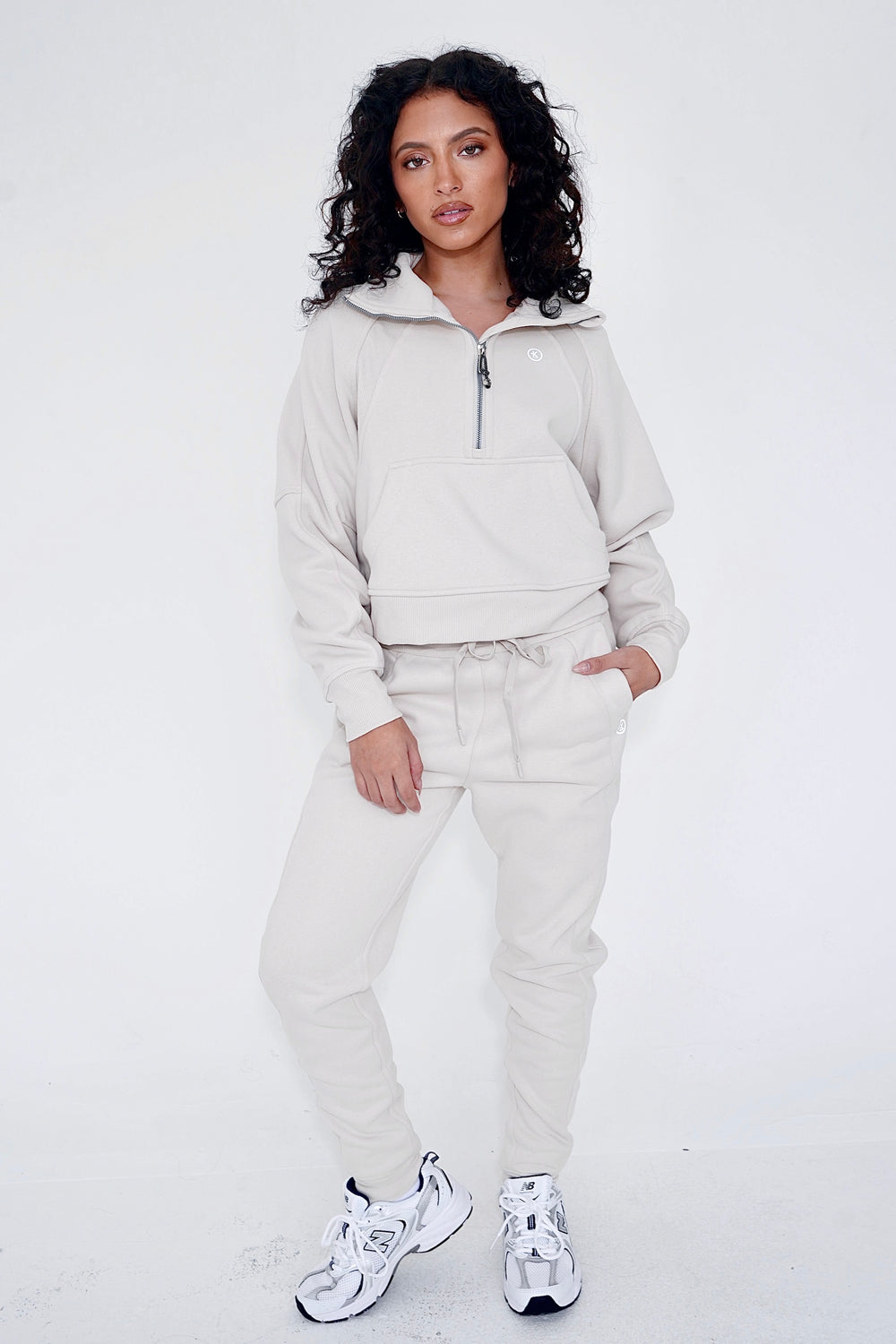 I Make Good Decisions Drawstring Warm Plush Light Beige Jogger Sweatpants 7