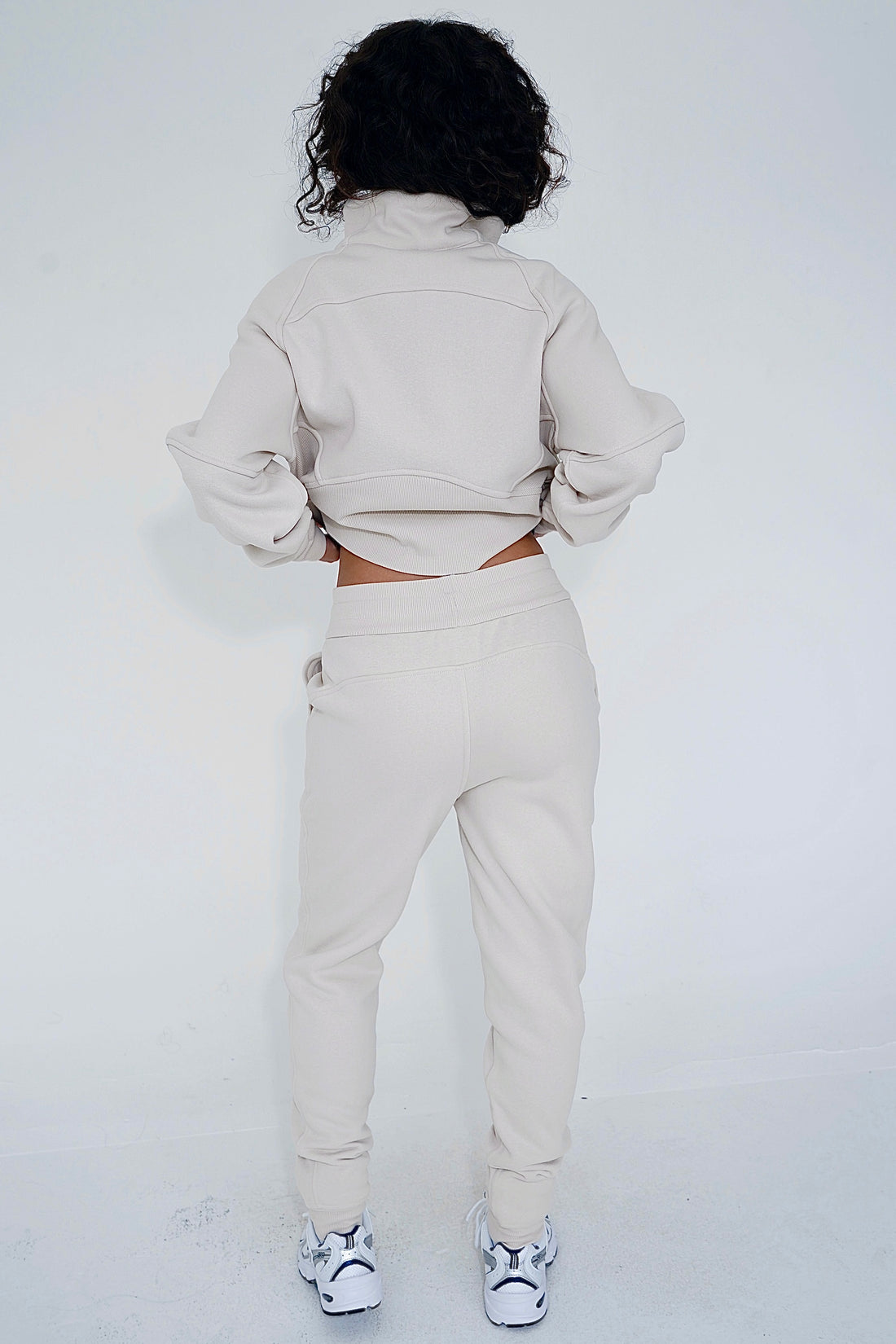 I Make Good Decisions Drawstring Warm Plush Light Beige Jogger Sweatpants