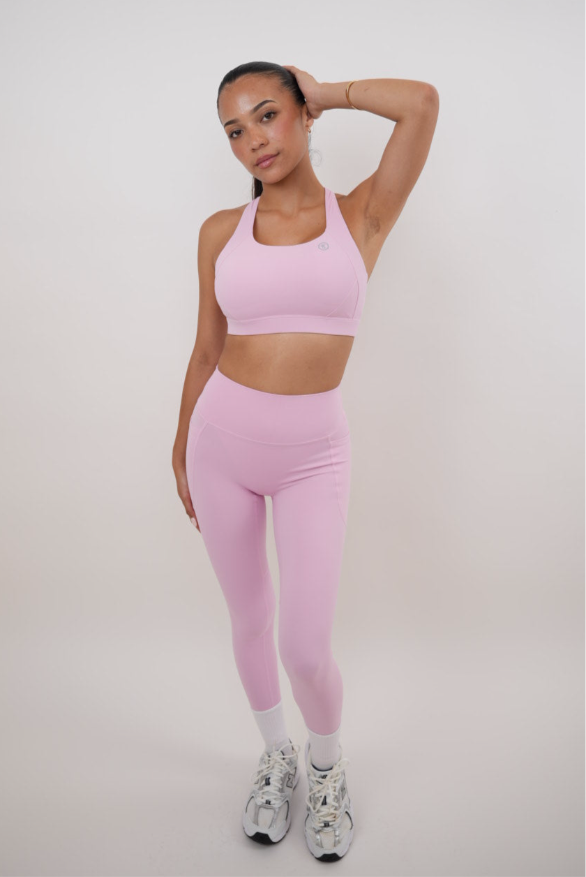 I Am Glowing Pink Blossom Quick Dry Butter Legging 3