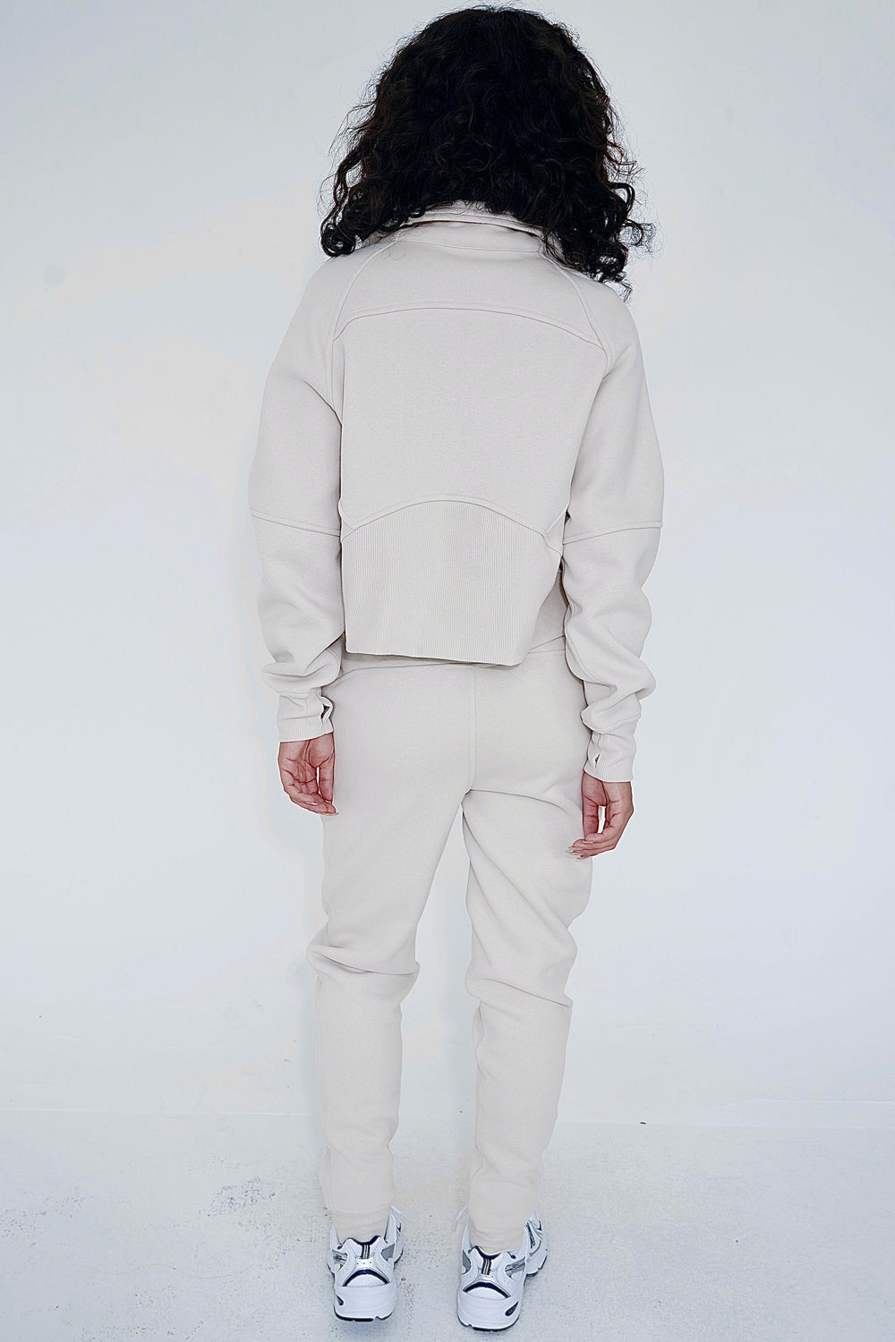 I Make Good Decisions Drawstring Warm Plush Light Beige Jogger Sweatpants 4