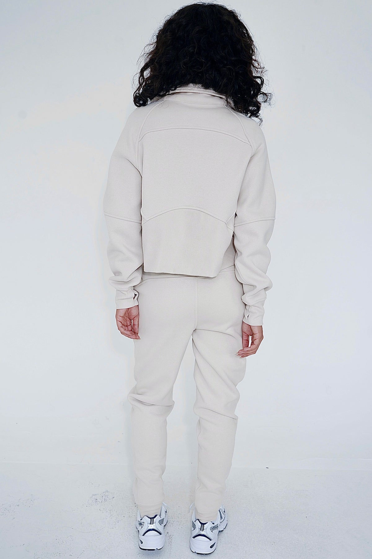 I Make Good Decisions Drawstring Warm Plush Light Beige Jogger Sweatpants 4