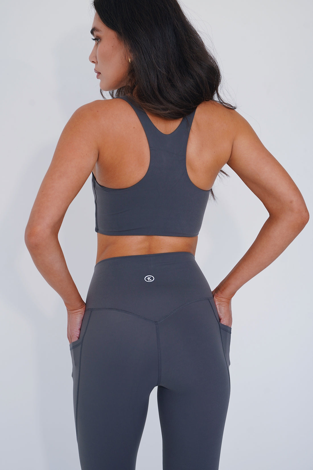 The More I Give, The More I Receive Calming Gray Comfort Stretch Sports Bra