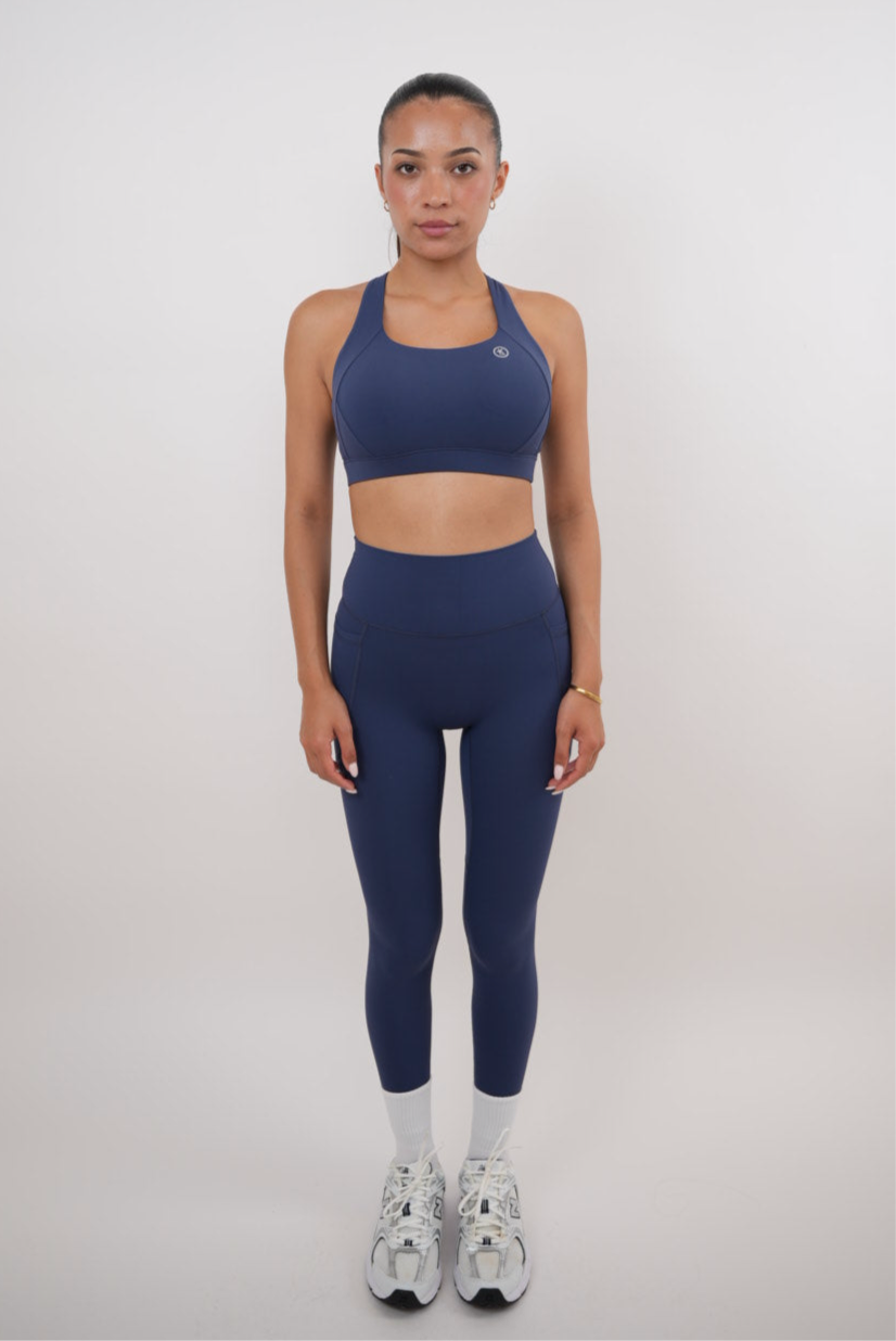 I Am Glowing Navy Blue Quick Dry Butter Legging 3