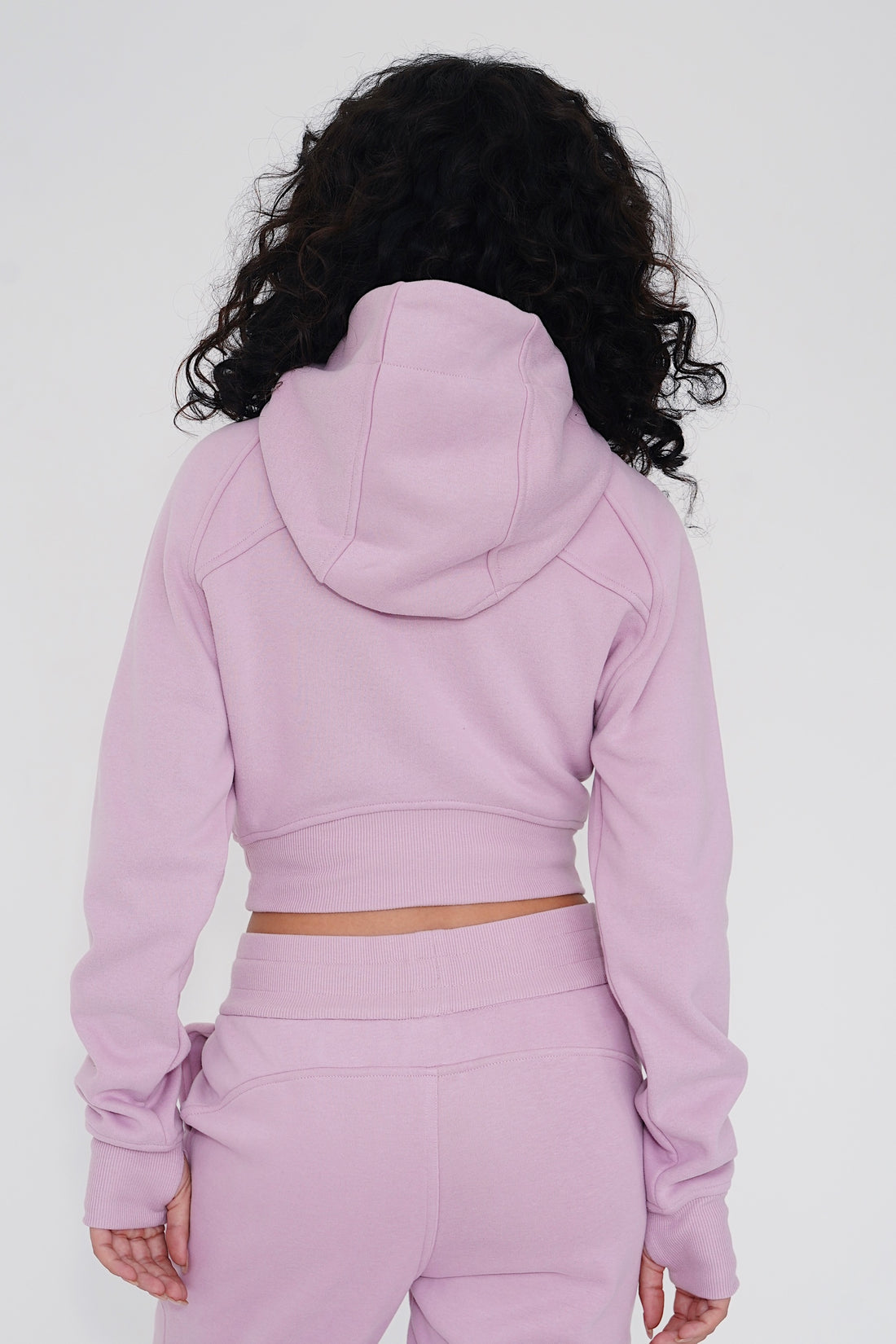 I Make Good Decisions Warm Plush Full Zip Pink Cropped Fleece Jacket