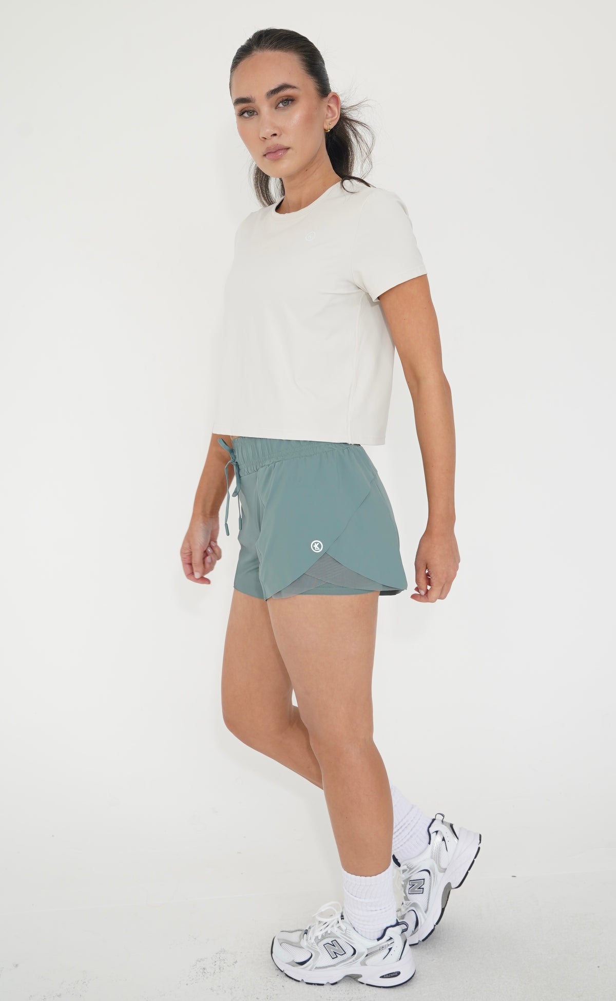 I Have Hope Mesh Trim  Running Short in Green 8