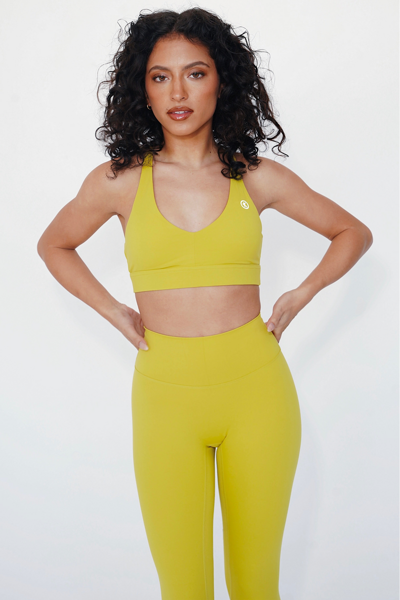 I Am Healthy Quick-Dry Butter Yellow Bra